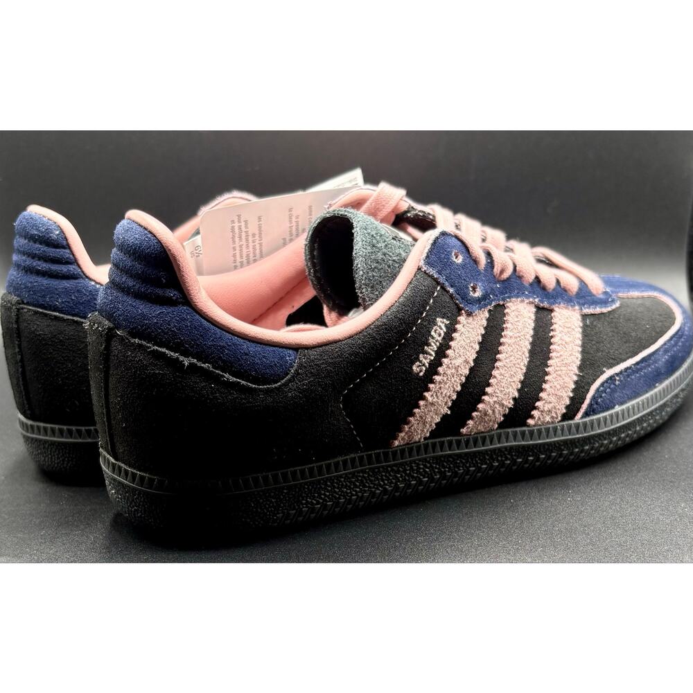NIB - Sz. 6.5 - Woman's Adidas Samba OG Black/Blue/Pink - Picture 4 of 7